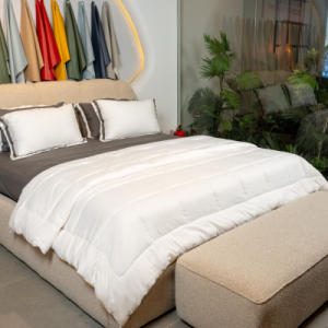 Astrid Bed in Fabric (Beige)